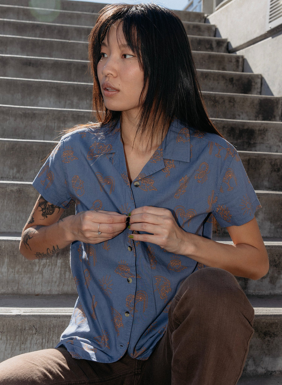 Adios Burritos Button-Up