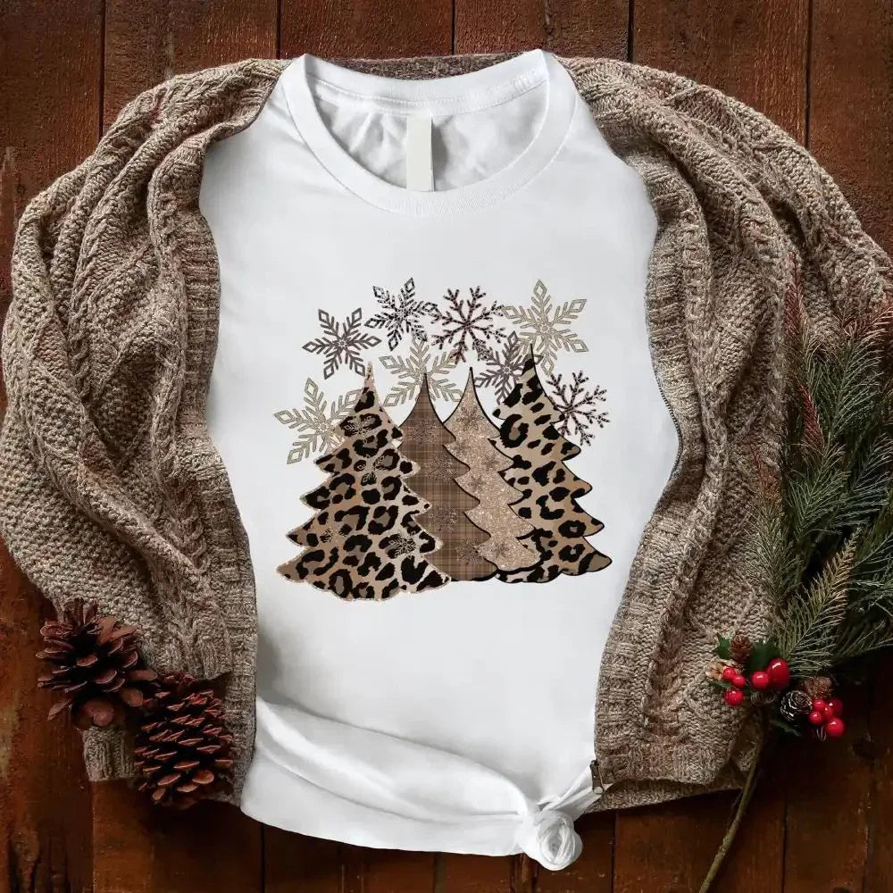 Leopard Christmas Tee